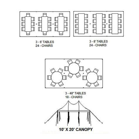 2 6' Tables, 12 Chairs, 1 10x10 Tent - Event Rental in Wayne County,  Oakland County, Washtenaw County